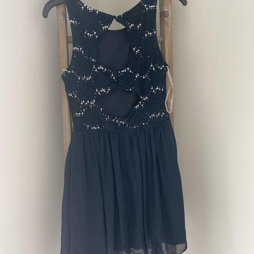 Navy Speechless Sequin Dress. - image 2